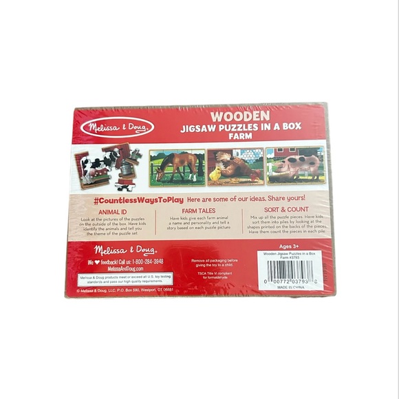 Melissa & Doug Farm Animals Jigsaw Puzzles in a box - Picture 2 of 4